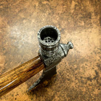 Hache de viking barbu tomahawk, hache de ragnar, hachette de hache en acier Dmascuss outil de Camping en plein air forgé à la main avec couvercle