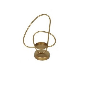 <b>Leaf</b> Shape Candle Holder Gold Decorative Tea <b>Light</b> Candleholders With Wood Base for Home Decor Table Decorations Centerpiece - Product Image 2