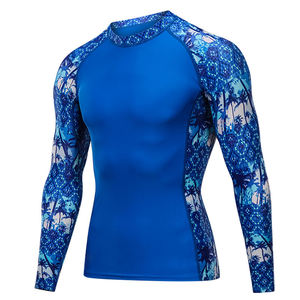 Último diseño personalizado compresión Fitness Rash Guard para hombres y mujeres precio al por mayor con mangas de sublimación Anti-UV - Product Image 1