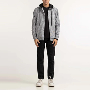 Sweat à capuche zippé pour homme personnalisé pour l'hiver avec design imprimé, tissu polaire à séchage rapide, couleur et logo personnalisés - Product Image 5