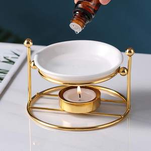 Gold Oil <b>Burner</b> Candle Tealight Holder <b>Wax</b> <b>Melt</b> & Tart <b>Burner</b> for Home Decor - Product Image 2