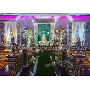 Mariage traditionnel du sud de l'Inde Mandap DST en bois exportations haute qualité tendance mariages hindous Mandapams fabricants décor royaume-uni - Product Image 4