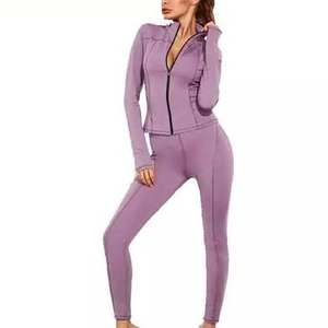 Vêtements de sport élégants pour femmes, respirants, légers, en coton et polyester, ensembles de jogging, vêtements de sport à séchage rapide, survêtements, fitness slim - Product Image 5