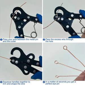 Herramienta de bucle de alambre de acero inoxidable de 1,5mm para fabricación de joyas DIY, mangos ergonómicos y construcción duradera, alicates de bobinado de alambre de un paso - Product Image 5