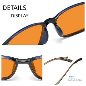 Lunettes anti-lumière bleue, lunettes bloquant la lumière bleue, verres rouges, lunettes de lecture OEM, lunettes bloquant la lumière bleue, orange - Product Image 3