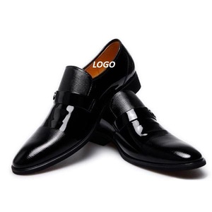 Color negro liso sin cordones Zapatos de cuero de vestir de trabajo al aire libre simples en blanco Botas simples de moda Zapatos de cuero - Product Image 5