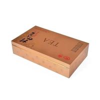 Coffret de rangement pour thé en bois rectangulaire fait main de luxe avec organisateur de sachets de thé de Mc Packaging