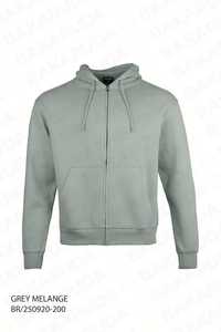 New Men's Heavyweight Zip-Up Hoodie Sweatshirt-<b>Fleece</b> <b>Jacket</b> Warm inside Brush-Jogger Top Embossed Design <b>Thick</b> Jersey Fabric - Product Image 5