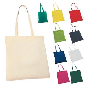 Bolso de lona reutilizable de algodón personalizado bordado naranja grande liso blanco personalizado con logotipo - Product Image 1