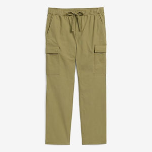 Pantalones cargo casuales de diseño personalizado para hombre, 100% algodón, pantalones de lona, pantalones deportivos, rectos, largos, con múltiples bolsillos para hombre - Product Image 6