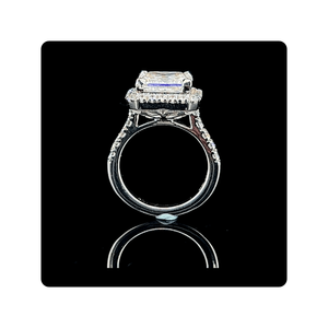 Anillo de Compromiso con Diamante Cultivado en Laboratorio, Corte Princesa, 5.01 Ct, E VVS2, Certificado CVD IGI, Plata 925 para Mujer - Product Image 3