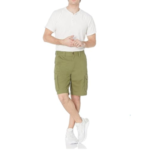 Pantalones cortos Cargo holgados con diseño de logotipo personalizado para hombre con botones en la parte delantera, costuras reforzadas, patrón sólido, pantalones cortos tácticos informales, MOQ bajo - Product Image 6