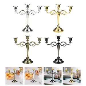 Luxury Home <b>Decoration</b> Metal Brass Handmade Candle Holder New Design <b>Table</b> <b>Top</b> Display with Candle Light Stand for Christmas - Product Image 2