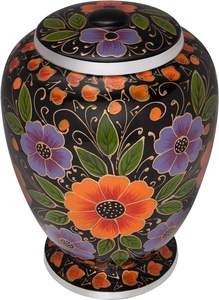 Grande urne funéraire en aluminium noir faite à la main pour adultes Design contemporain Décoration de la maison Crémation Inhumation Occasion de sympathie - Product Image 3