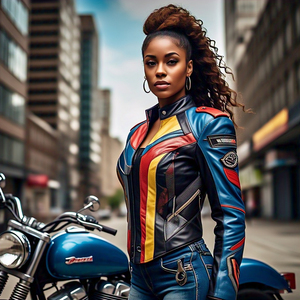 Vintage Leather Motor <b>Jackets</b> Women Slim Fit Stand Collar PU Leather <b>Jacket</b> Women Multi Panel Motorbike Leather <b>Jackets</b> - Product Image 1