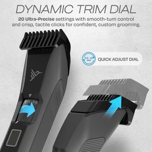 Tondeuse à barbe sans fil rechargeable USB-C de qualité supérieure, réglage de la longueur précis par cadran, lame en T en acier inoxydable, batterie - Product Image 6