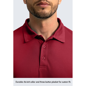 Poliéster de manga corta personalizado de alta calidad para hombre para camiseta de polo Estilo informal de verano con tela de lona de patrón sólido - Product Image 4