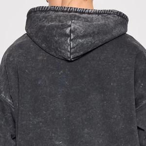 Sweat à capuche brodé personnalisé surdimensionné délavé Streetwear Sun Faded Cotton Heavyweight Vintage Men's Hoodies - Product Image 3