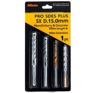 ดอกสว่านโรตารี่ SDS Plus 5X ขนาด 15.0 มม. สำหรับงานก่ออิฐและคอนกรีต ความยาวใช้งาน 100 มม. พร้อมด้ามต่อ 160 มม. จำนวน 1 ชิ้น - Product Image 2