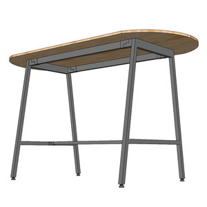 Minister Standing Conference <b>Table</b> 180x80x105cm Minimalist Office Furniture A-<b>Shaped</b> Legs Slean HBSL036 System Made Rubber Wood - Product Image 6