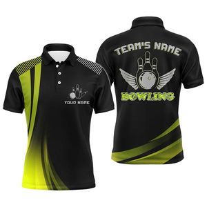 Camisetas Polo Personalizadas Sublimadas para Equipos de Bolos, Clásicas, Cómodas y Elegantes para Hombre, de Secado Rápido, Alta Calidad, 100% Poliéster - Product Image 3