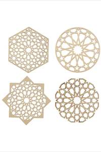 Juego de Posavasos de Metal Grabado con Patrón de Mandala, Diseño Circular Boho para Comedor y Té, Venta al por Mayor - Product Image 6