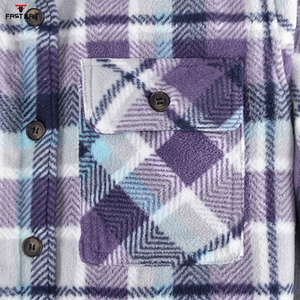 Best Sale Breathable Solid Long Sleeve <b>Flannel</b> <b>Shirt</b> Heavy Weight Custom Logo Casual Knitted Weave Wholesale Price - Product Image 4