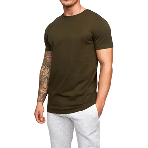 Style tendance du fabricant d'usine directe 100% coton T-shirt vierge de luxe lourd hommes Streetwear personnalisé long tricoté - Product Image 5