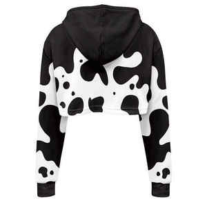 Nueva Llegada, Sudadera Corta con Capucha para Mujer, Alta Calidad, 100% Algodón, Manga Larga, Ropa Casual, Sudaderas Cortas de Moda, OEM - Product Image 3