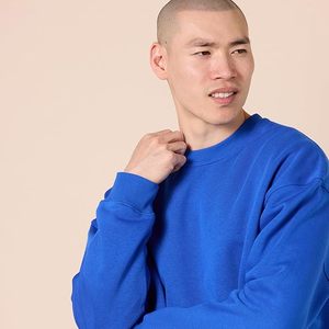 Sweat-shirt à col rond surdimensionné pour homme Motif solide Polyester/coton Grandes tailles pour l'automne Saison Sweats à capuche - Product Image 4
