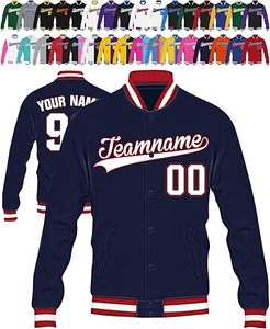 แจ็กเก็ตเบสบอลปักลายกำมะหยี่สำหรับทุกเพศเสื้อแจ็กเก็ตทีมโรงเรียน - Product Image 2