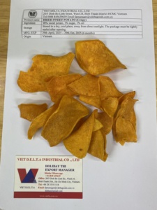 ขนมมันเทศกรอบสีเหลืองอบแห้งผักอบแห้งแบบสั่งทำบรรจุภัณฑ์จากเวียดนาม - Product Image 3