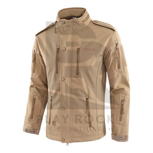 Chaqueta Softshell con cuello levantado y nuevo estilo de lona con estampado personalizado para hombre, impermeable, a prueba de viento, para exteriores, totalmente personalizada - Product Image 3