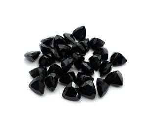 IGI certificado 12mm trillón corte suelto facetado negro turmalina piedra preciosa alta calidad cristal Natural anillos ovalados piedras Material - Product Image 1