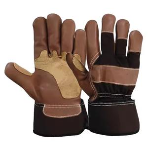 Guantes de alta visibilidad Guantes de aparejo ergonómicos de cuero dividido de vaca para una visibilidad mejorada en guantes de trabajo con poca luz - Product Image 6