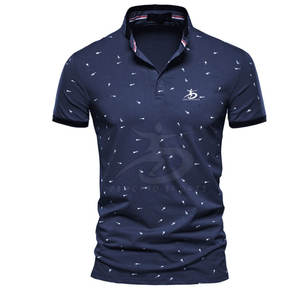 Camisetas de Manga Corta para Hombre de la Mejor Calidad, Ligeras, Transpirables, Bordadas, Nuevo Diseño, 100% Algodón, Tejido de Punto, Color Sólido - Product Image 1