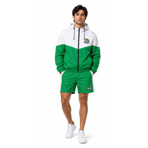 NIMBORO SPORTSWEAR Winter Lightweight Breathable Windbreaker Shorts Set Men's Zip Front <b>Athletic</b> Performance Streetwear - Product Image 3
