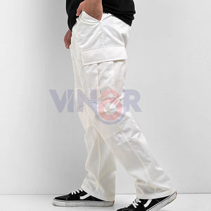 Vente en gros Pantalon de jogging de sport décontracté pour hommes grande taille avec logo personnalisé Street Style taille haute et basse vêtements de plein air en tissu - Product Image 3