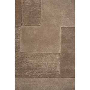 พรมขนสัตว์ผสมวิสโคสสีน้ำตาลเบจ Cera รุ่น Top-21218 ลาย Abstract สำหรับตกแต่งบ้าน ห้องนั่งเล่น ห้องโถง ห้องนอน พรมขนนุ่มรูปทรงสี่เหลี่ยมผืนผ้า - Product Image 3