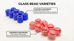 Cuentas de Cristal Facetadas Hechas a Medida, Cuentas Espaciadoras Africanas de Cristal Rosa Chevron para la Fabricación de Joyas, Pulseras y Collares DIY - Product Image 6