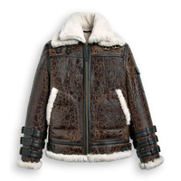Manteau d'hiver en cuir véritable et fourrure de mouton pour homme 2025 – Personnalisable, respirant, coupe-vent, écologique et chauffant