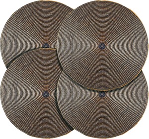 Most Trending Luxury Hand Embroidered Eco-Friendly Customizable Beaded Coaster Dinnerware <b>Placemats</b> High Quality Solid Pattern - Product Image 1