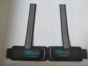 Sangles de poignet de levage réglables de qualité supérieure Sangles d'haltérophilie avec anneau pour le levage de terre Musculation Powerlifting - Product Image 2