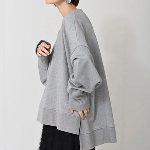 เสื้อสเวตเชิ้ตผู้หญิงคุณภาพสูง สำหรับออกกำลังกายกลางแจ้ง แขนยาว สีพื้น ทรงโอเวอร์ไซส์ คอกลม กำลังเป็นที่นิยม - Product Image 6