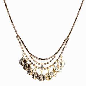 Collier de diamants autrichiens Urthn avec plaqué or rose et rhodium Chaîne à maillons tendance et design de chaîne de boîte 1102432 - Product Image 1