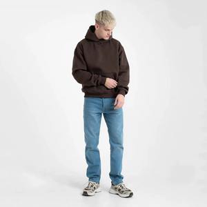 Sudadera con Capucha de Tela Francesa Simple, Sudadera Holgada de Manga Larga, Diseño de Moda Urbana, 100% Algodón, Invierno - Product Image 4