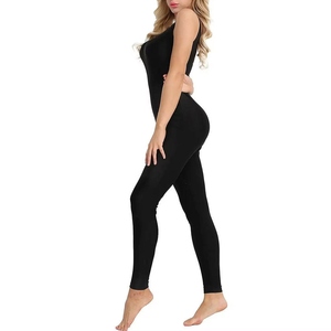 จั๊มสูทแบบชิ้นเดียวสำหรับผู้หญิงชุดฤดูใบไม้ร่วงแบบถักมีซิปด้านหลังสีพื้นแขนยาวแบบปรับแต่งได้ - Product Image 2