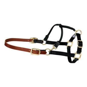 Cabestro Breakaway Horse de alta calidad con correa de barbilla ajustable Corona de Cuero flexible Nylon Equine Tack Safe para caballos Uso diario - Product Image 4