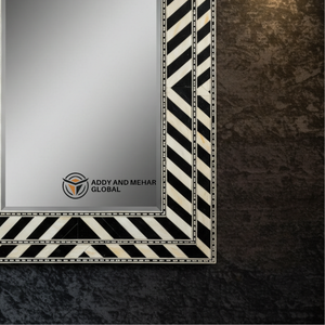 Espejo Decorativo de Pared con Incrustaciones de Hueso Verde Floral, Hecho a Mano, para Hogar, Oficina y Hotel - Product Image 4