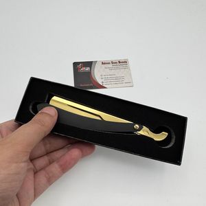 Black Gold Turkish Cut Throat Straight Razor Single Blade Stainless Steel Shaving Razors for Face Body Bikini Hair Removal Razor - Product Image 5
